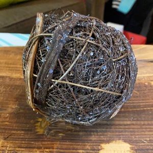 Blingy wooden decorative ball